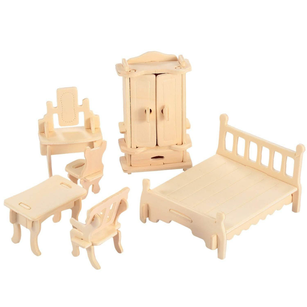 3D Wooden Dollhouse Furniture Puzzles