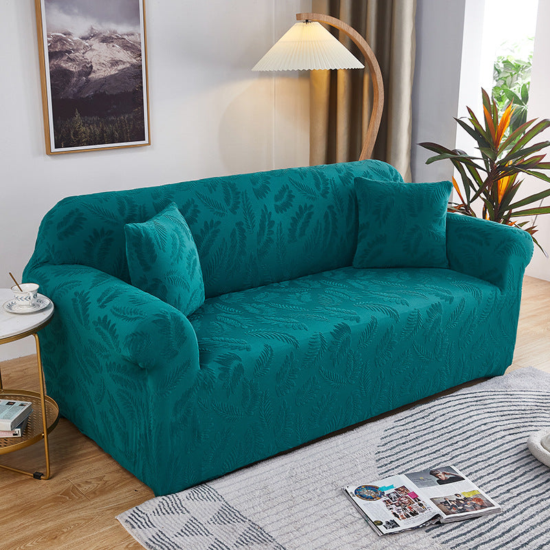 Solid Color Jacquard European Sofa Cover Stretch Fabric Craft