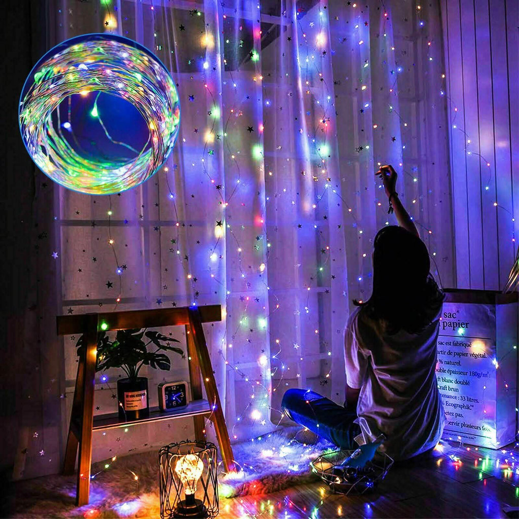 3M 300 LED Fairy String Curtain Lights