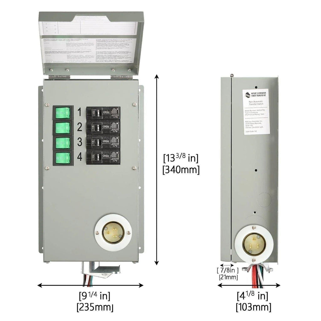120V 15A 4-Circuit Non-Automatic Transfer Switch