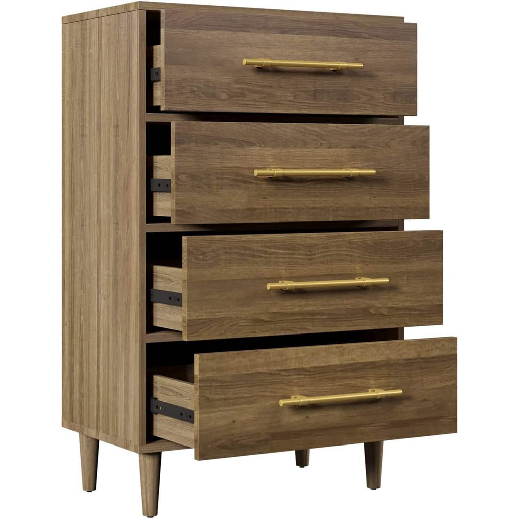 4 Drawer Cabinet Dresser Closet Wooden Dresser