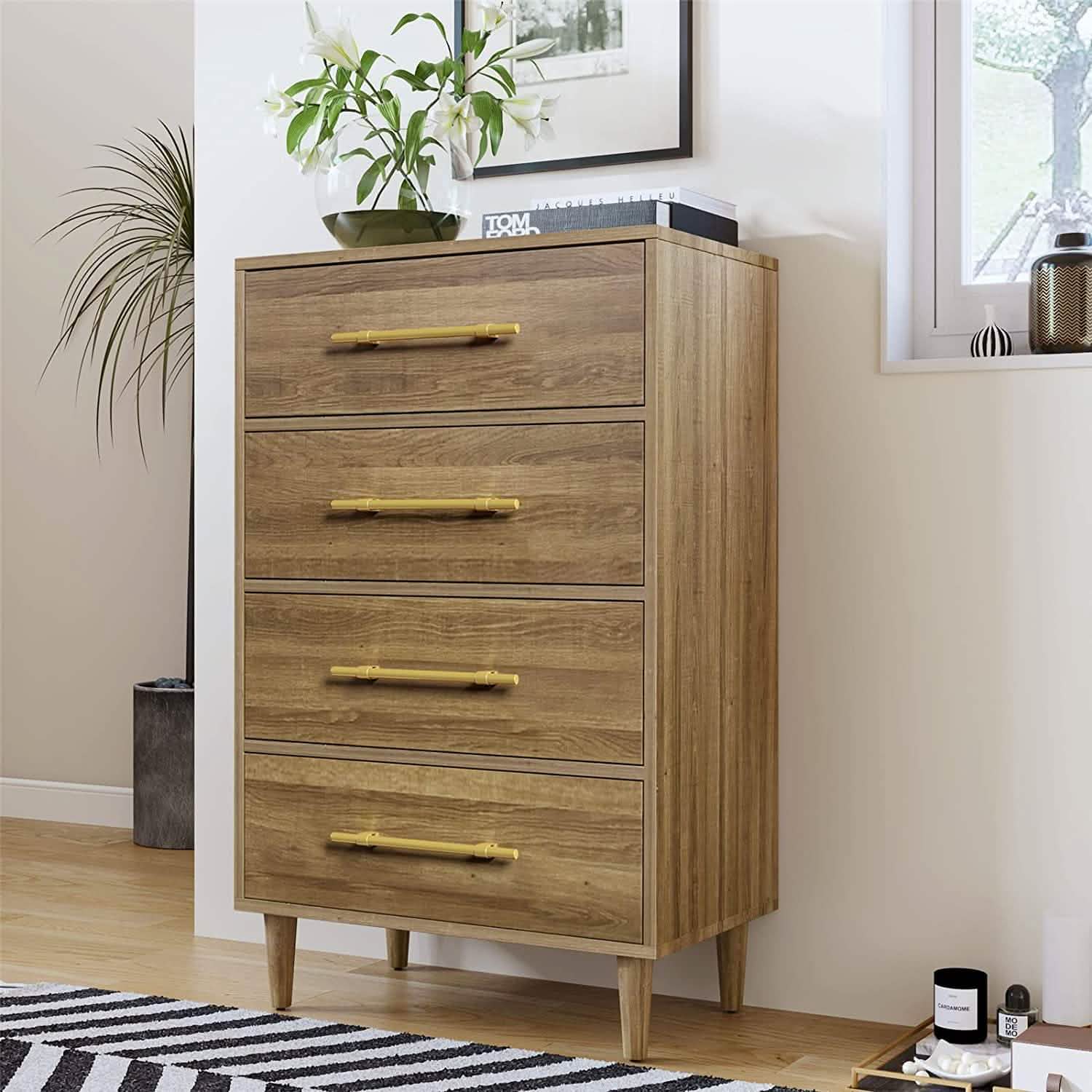 4 Drawer Cabinet Dresser Closet Wooden Dresser