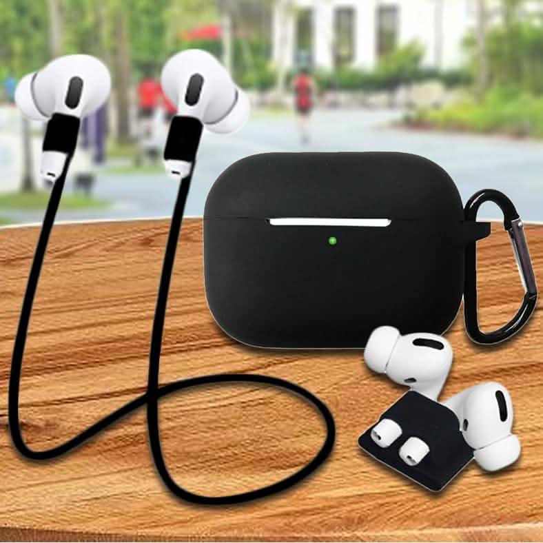 4-In-1 Airpods Pro3 Case Carabiner Sleeve Anti-lost Rope Set