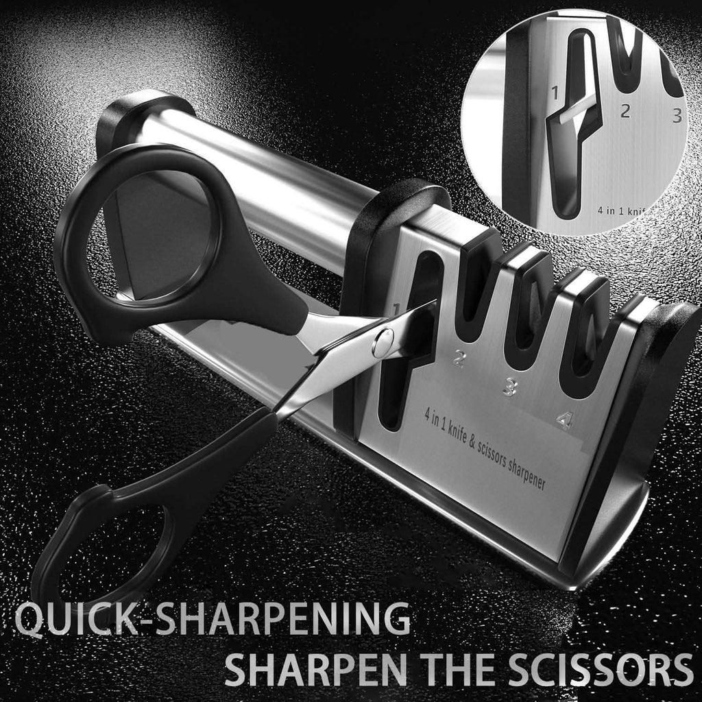 4-in-1 Kitchen Blade and Scissor Sharpening Tool
