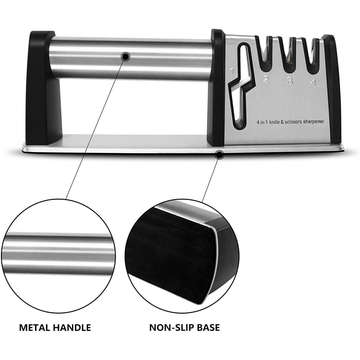 4-in-1 Kitchen Blade and Scissor Sharpening Tool