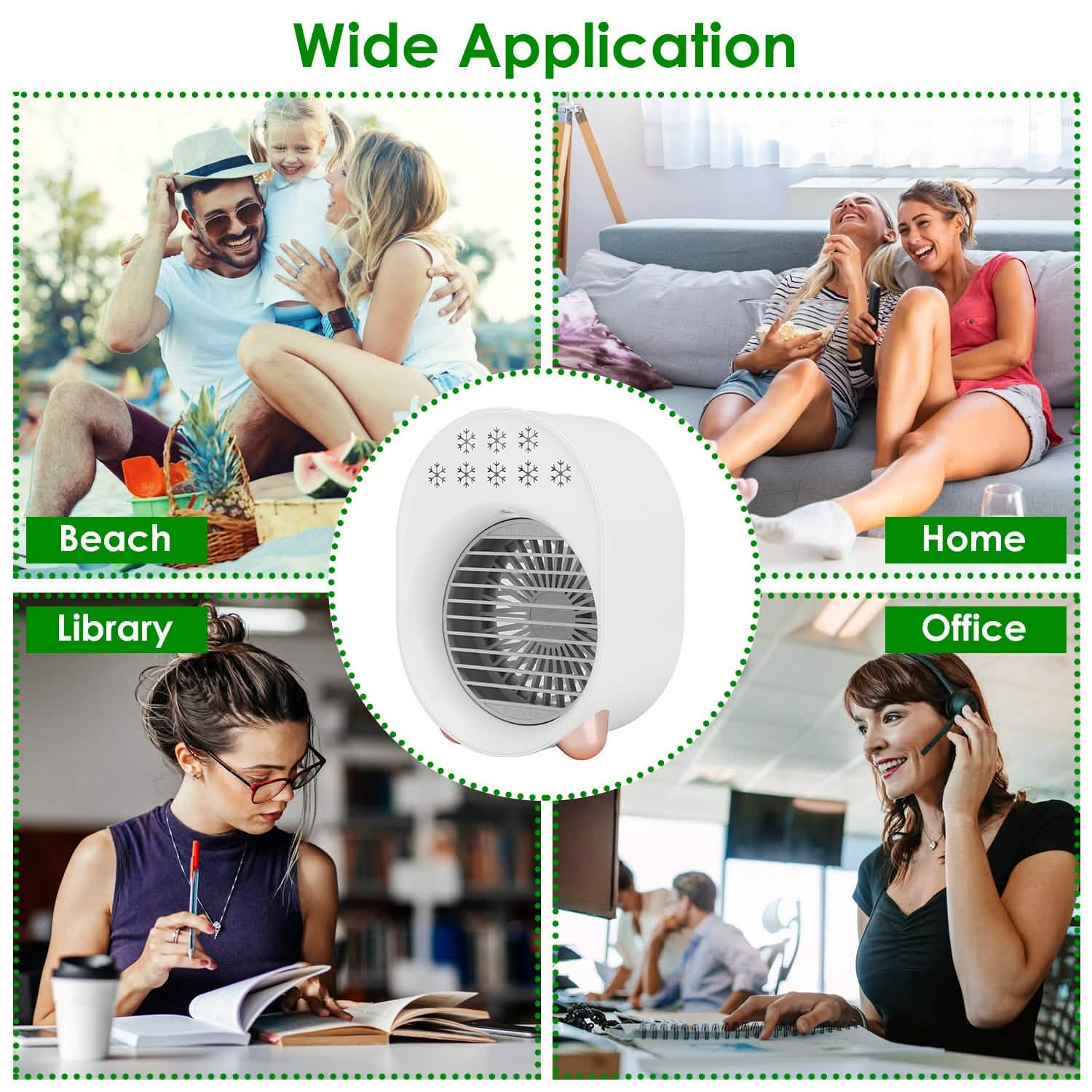 4-in-1 Portable Mini Desktop Water Mist Cooling Air Conditioner