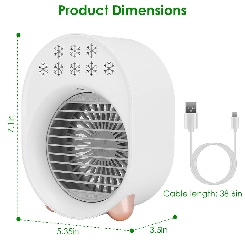 4-in-1 Portable Mini Desktop Water Mist Cooling Air Conditioner