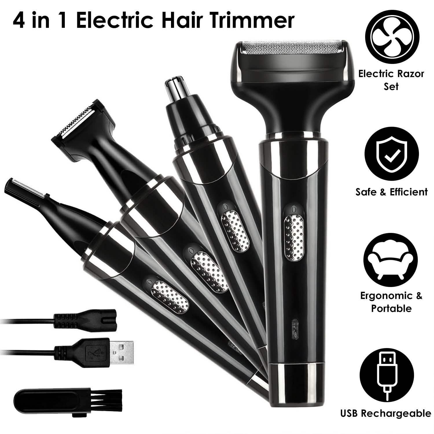 4-in-1 Rechargeable Hair Trimmer