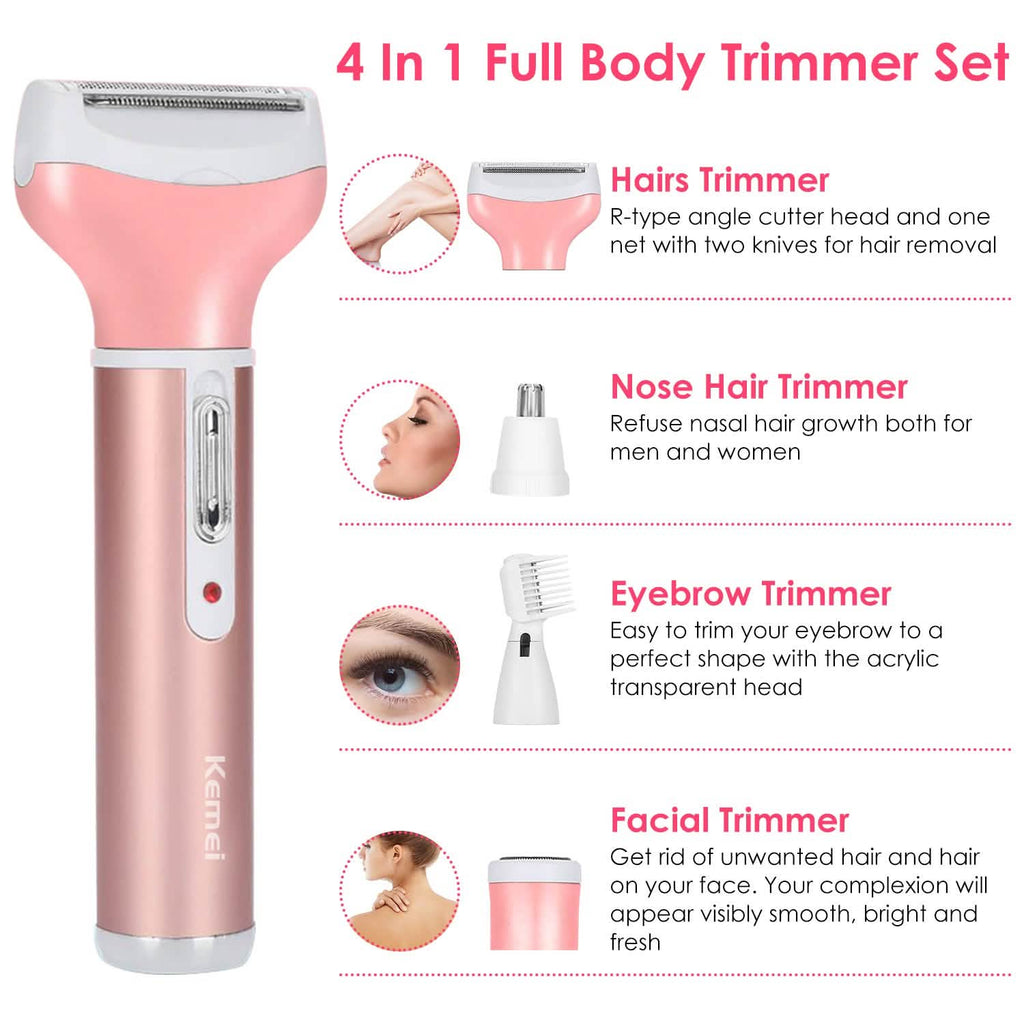 4-in-1 Women Electric Shaver