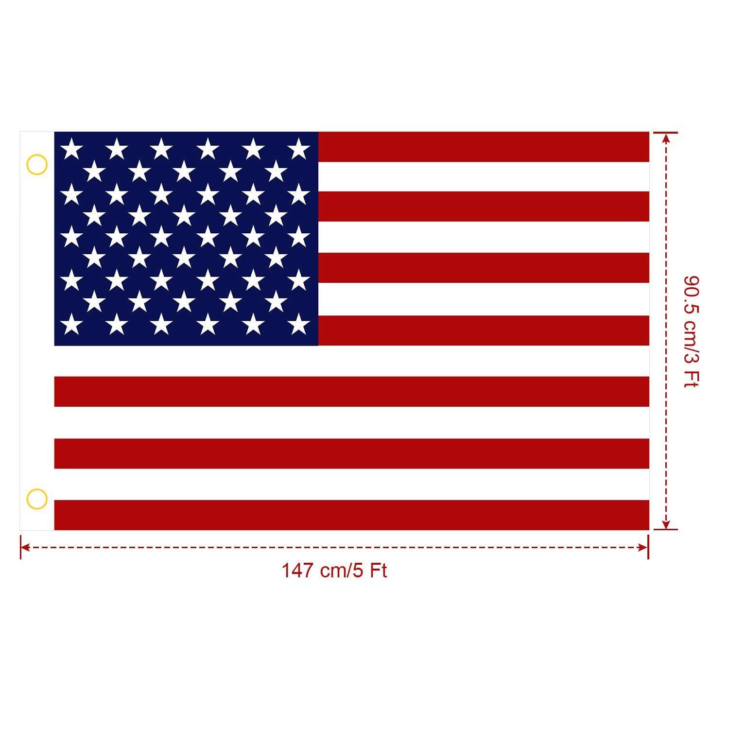 4-Pack: American US Flags