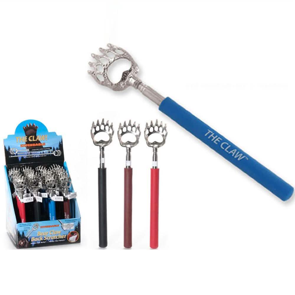 4-Pack: Bear Claw Telescopic Back Scratcher Long Hand Instant Itch Relief Massager Soft