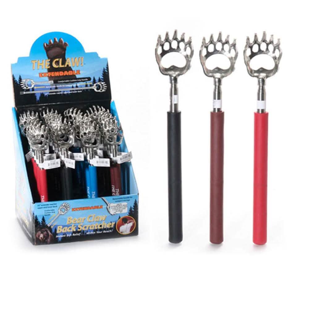 4-Pack: Bear Claw Telescopic Back Scratcher Long Hand Instant Itch Relief Massager Soft