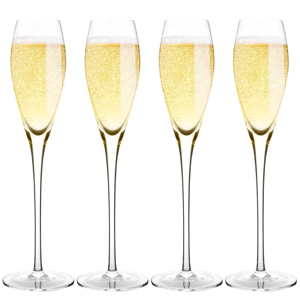 4-Pack: Bella Vino Standard Hand Blown Crystal Red/White Wine Glasses
