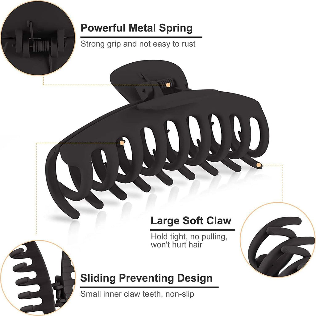 4-Pack: Big Hair Claw Clips