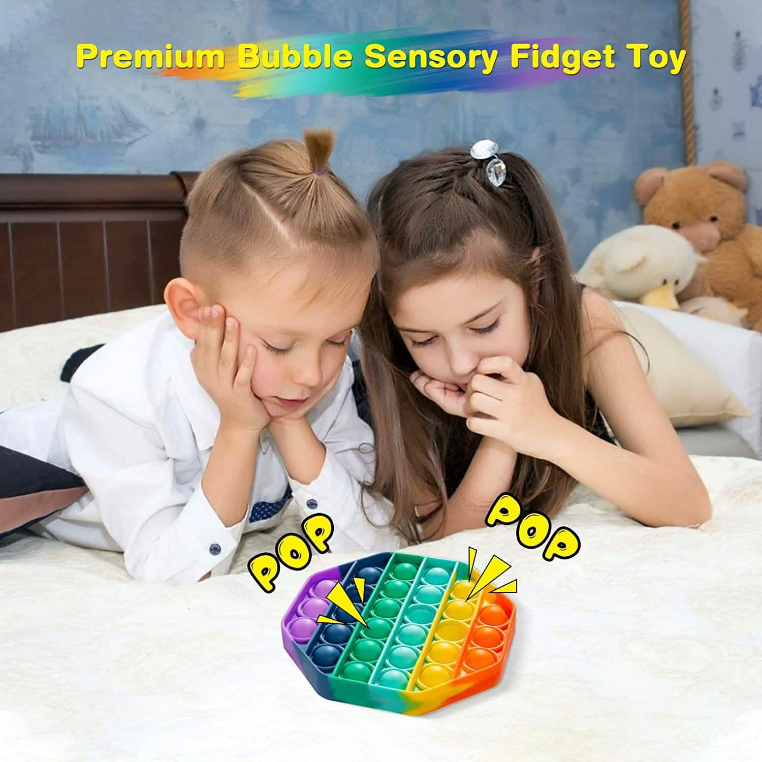4-Pack: Bubble Popper Anti - Stress Fidget Toy