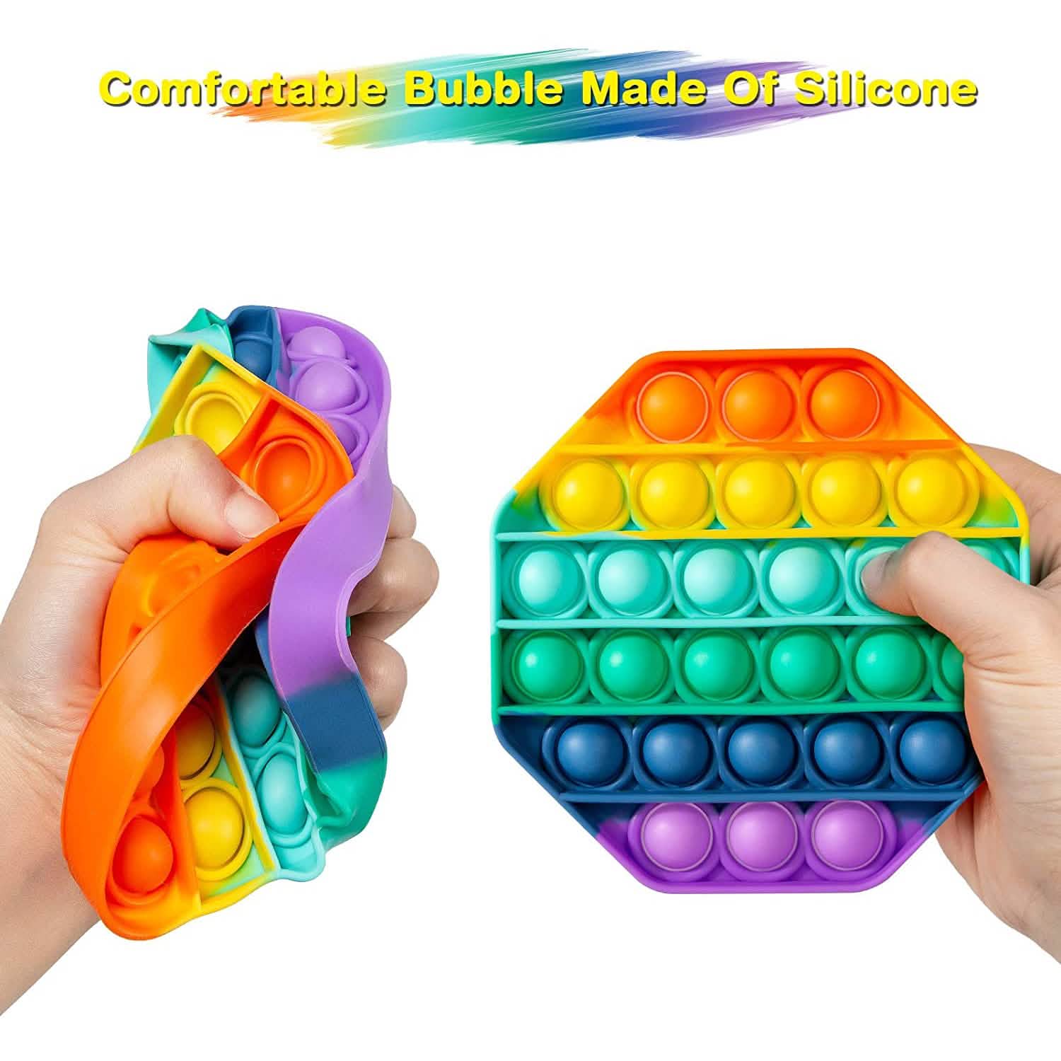 4-Pack: Bubble Popper Anti - Stress Fidget Toy