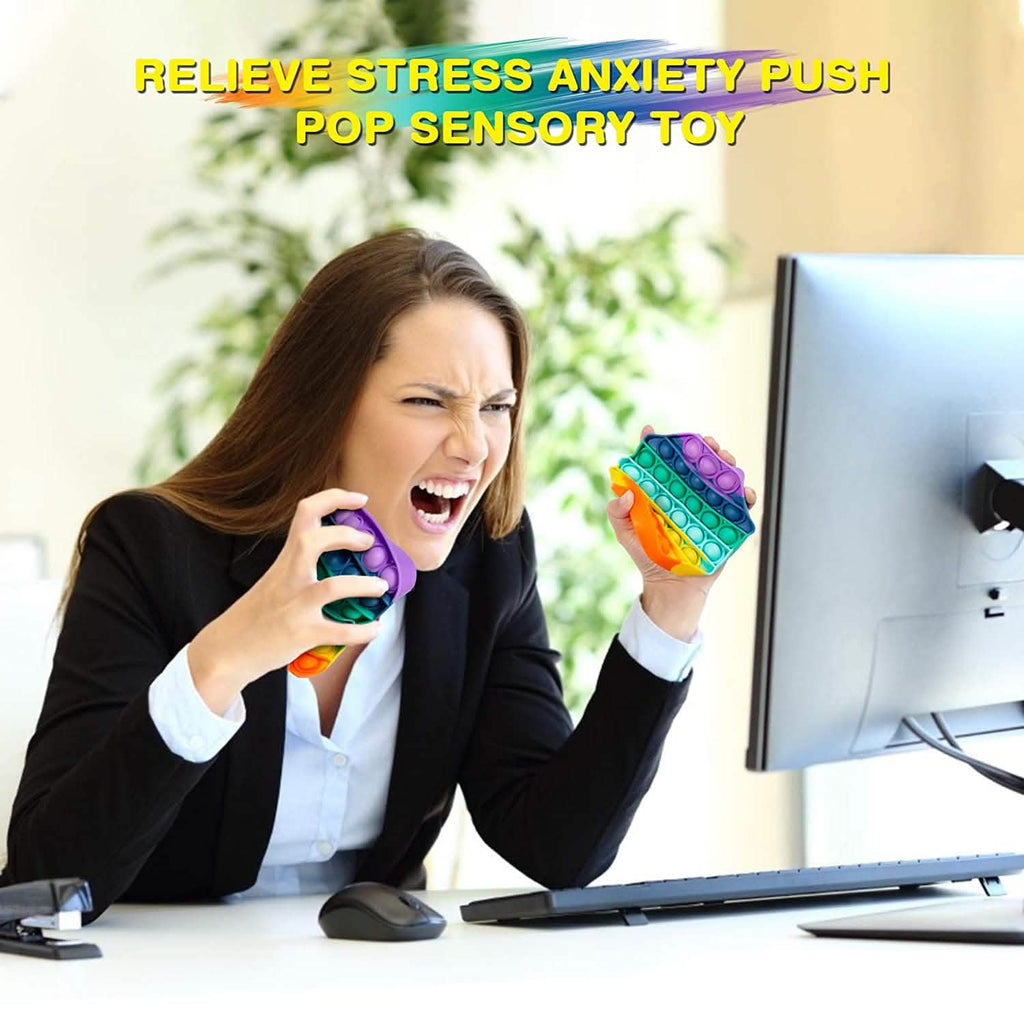 4-Pack: Bubble Popper Anti - Stress Fidget Toy