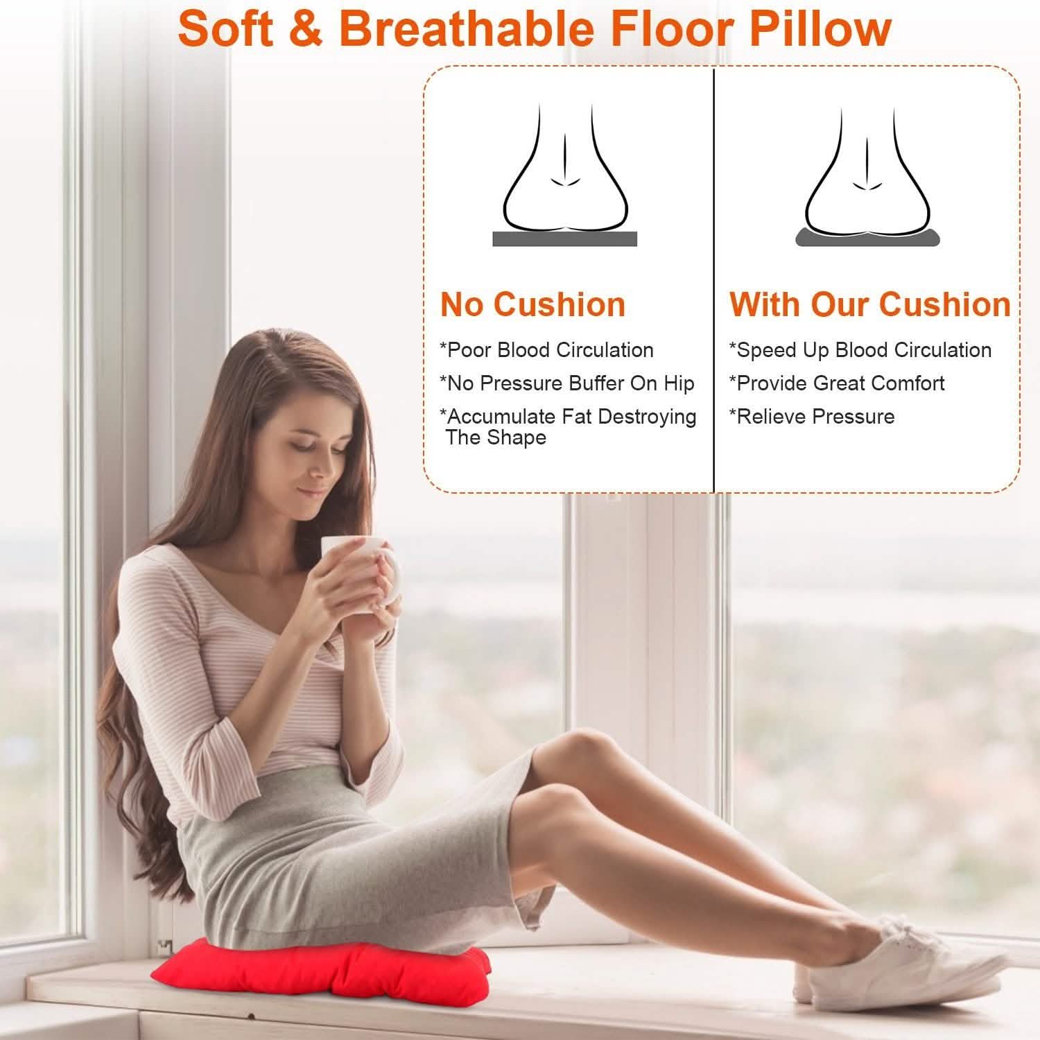 4-Pack: Chair Cushion Pads Pillow