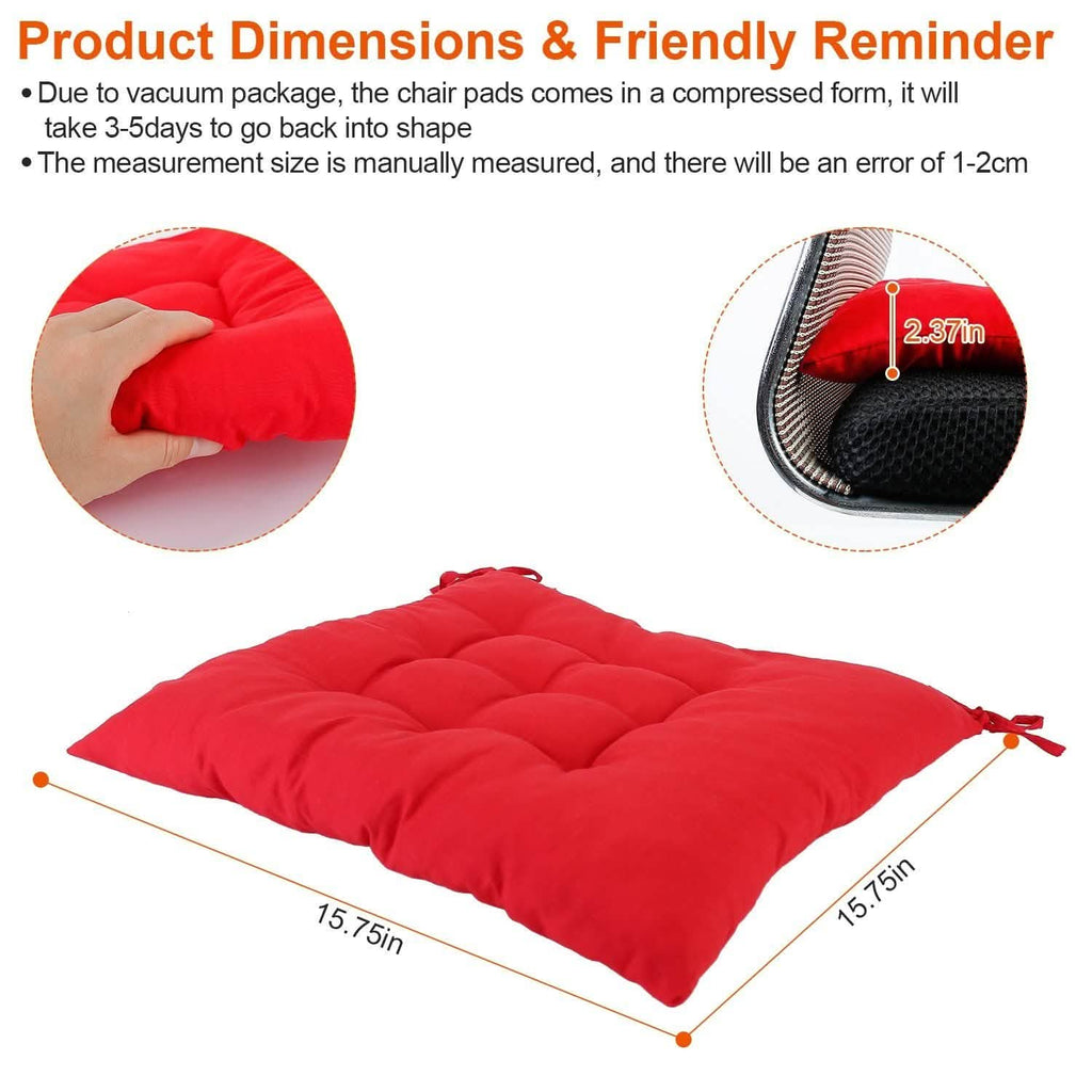 4-Pack: Chair Cushion Pads Pillow