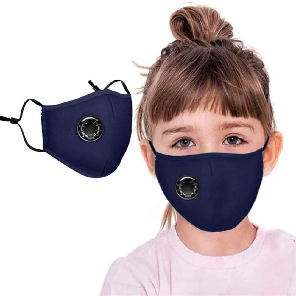 4-Pack: Children's Seamless Reusable Washable Face Mask Bandanas with Breathing Valve