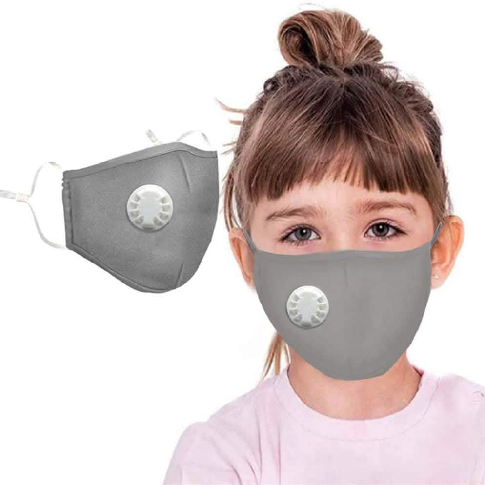 4-Pack: Children's Seamless Reusable Washable Face Mask Bandanas with Breathing Valve
