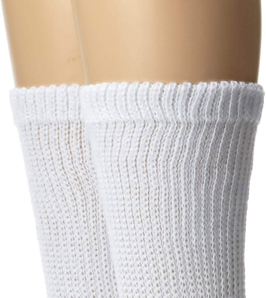 4-Pack: Comfortable Non-Binding Diabetic Crew Socks