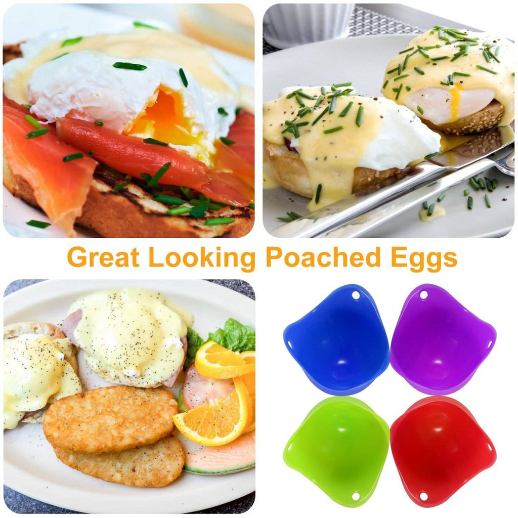 4-Pack: Egg Poachers Silicon Egg Cups