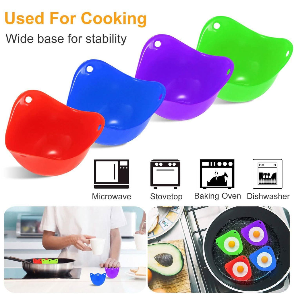 4-Pack: Egg Poachers Silicon Egg Cups