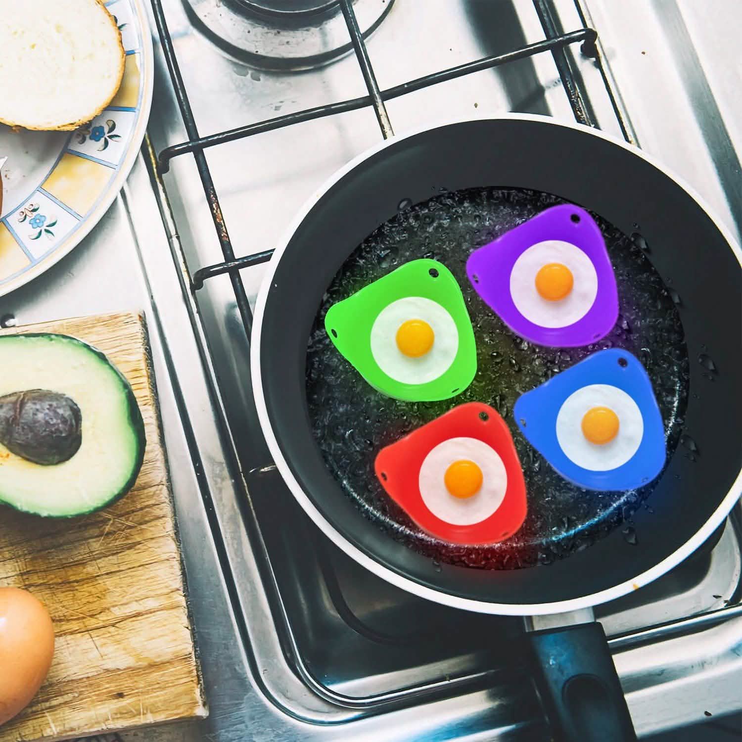 4-Pack: Egg Poachers Silicon Egg Cups