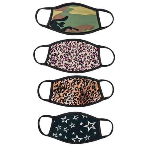 4-Pack: Fabric Non-Medical Face Masks