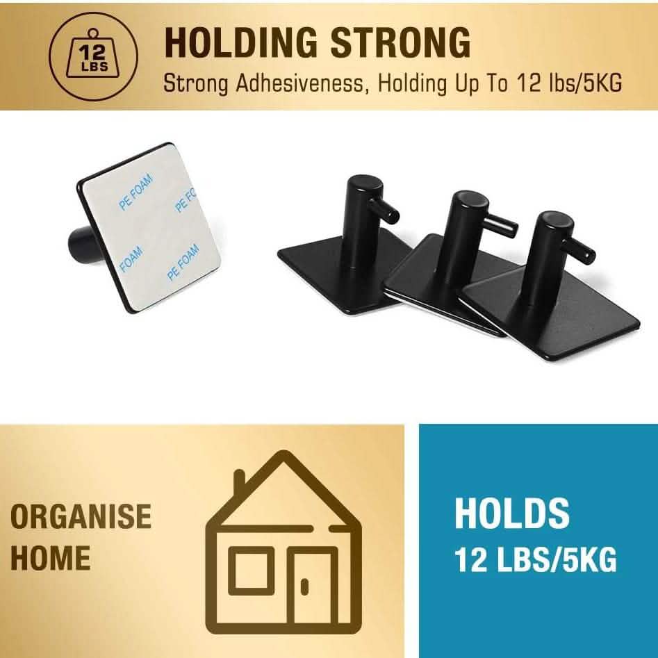 4-Pack: Heavy Duty Durable 304 Stainless Steel Wall Hangers