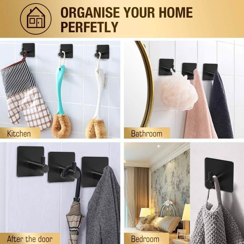 4-Pack: Heavy Duty Durable 304 Stainless Steel Wall Hangers