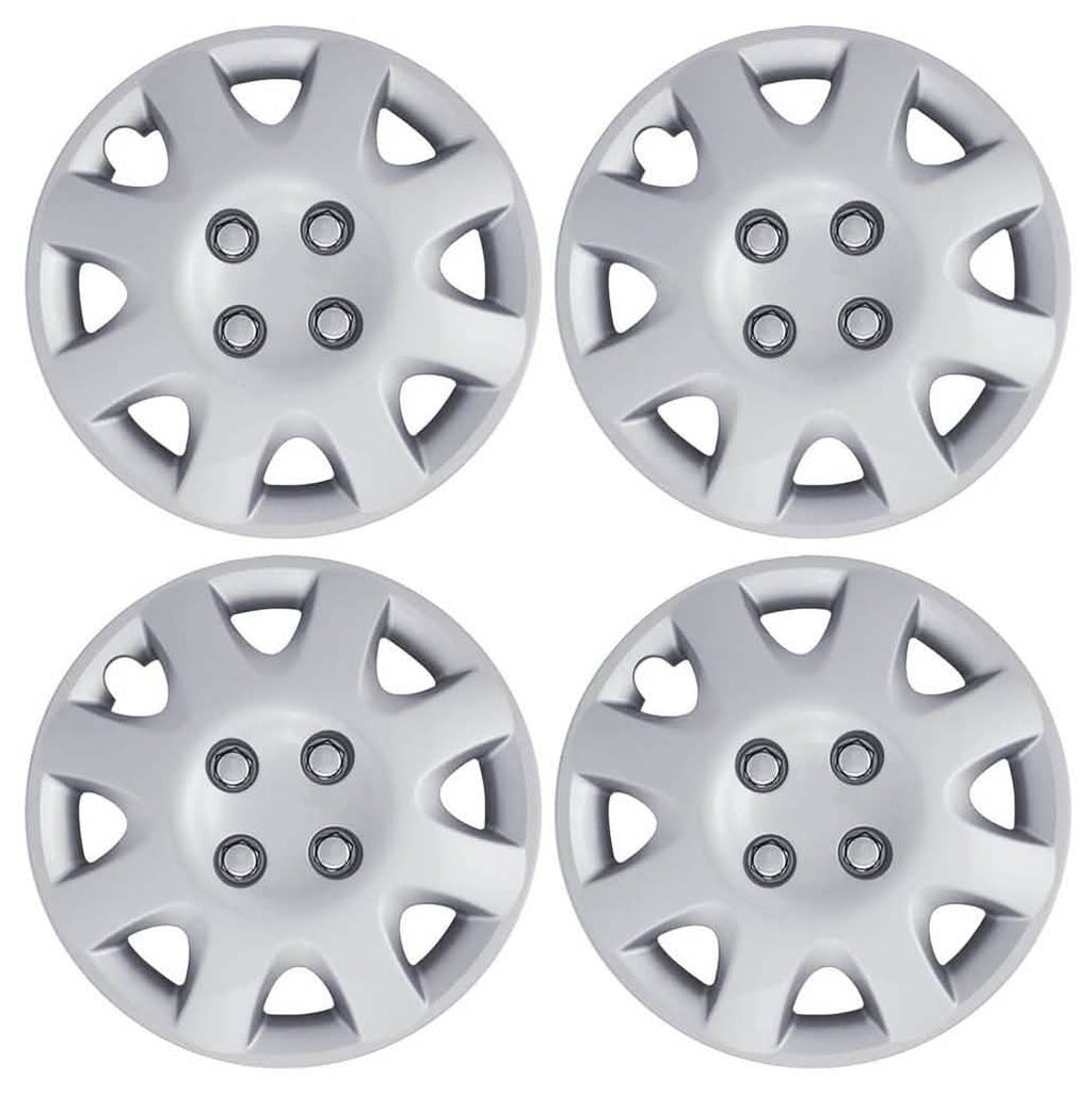 4-Pack: Hubcaps for Honda Civic 14-Inch and 8-Spoke - Silver
