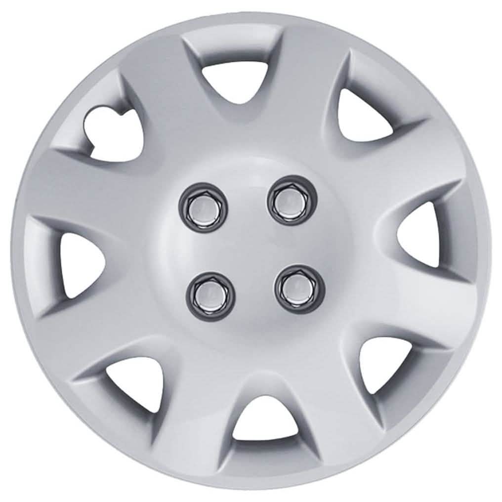 4-Pack: Hubcaps for Honda Civic 14-Inch and 8-Spoke - Silver