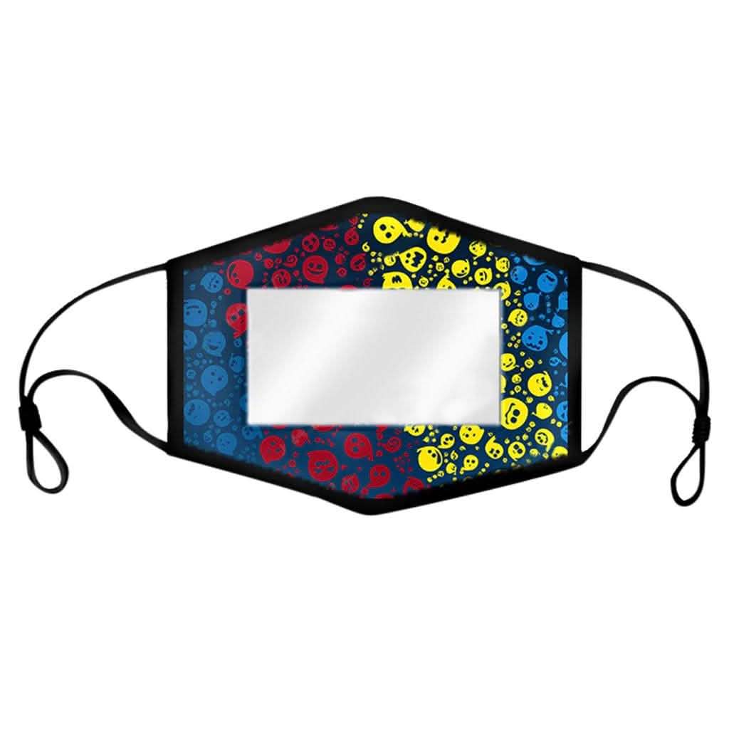 4-Pack: Kids Smile Window Face Mask Washable and Reusable