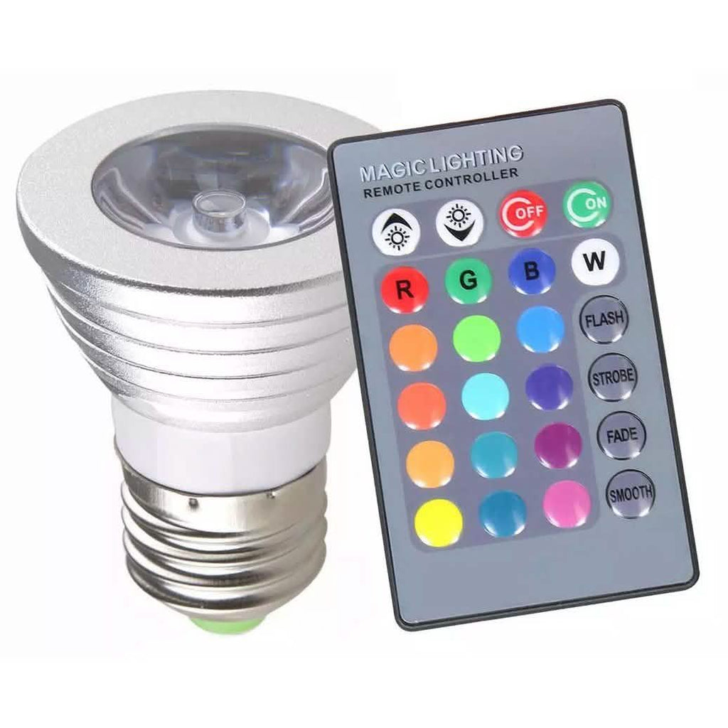 4-Pack: Magic Light LED Light Bulb (E27 3W) with Remote - 16 Colors