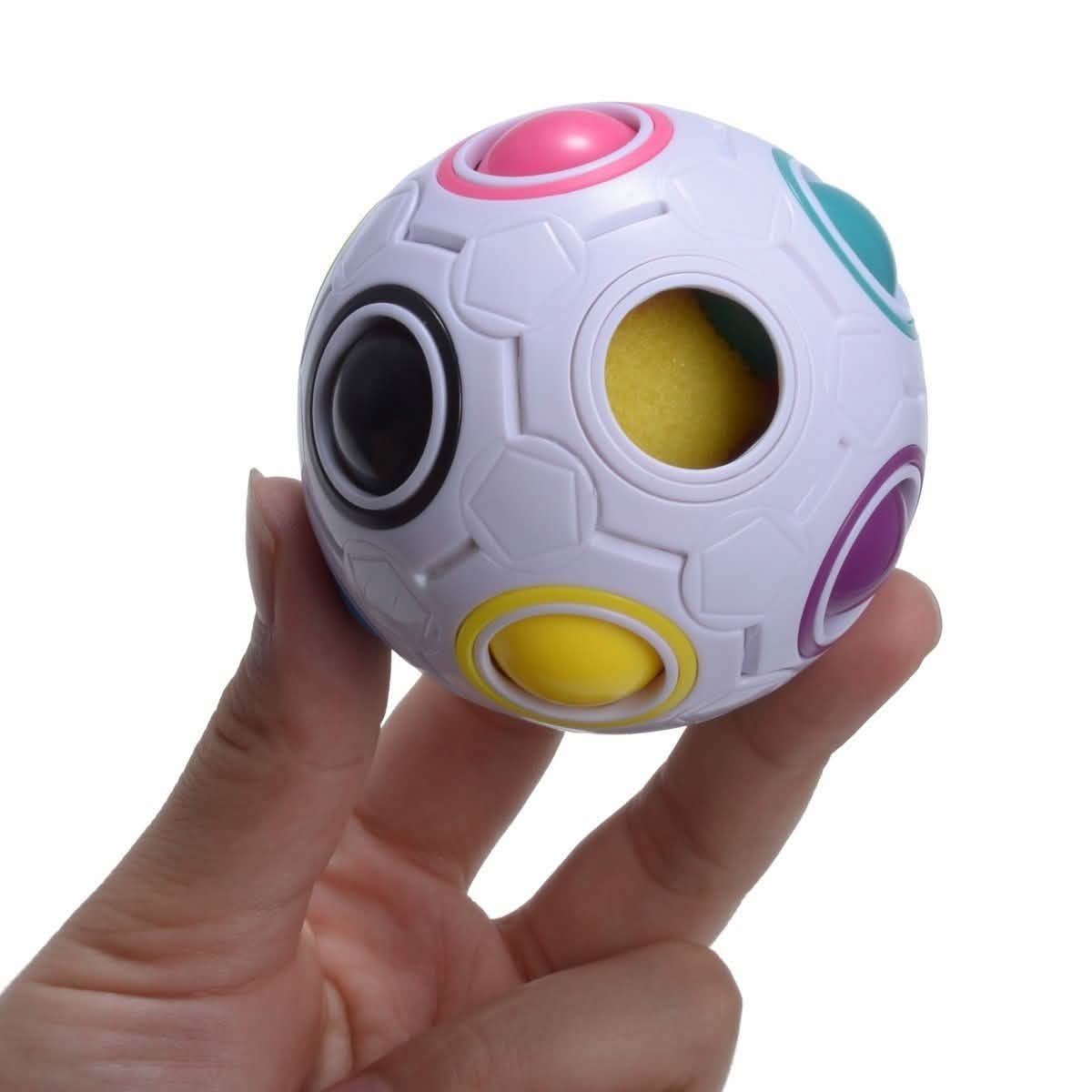4-Pack: Magic Rainbow Ball Brain Teaser Puzzle Toy