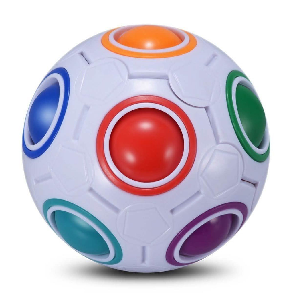 4-Pack: Magic Rainbow Ball Brain Teaser Puzzle Toy