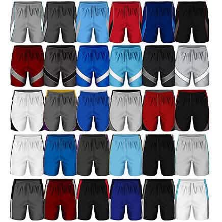 4-Pack: Men's Active Moisture-Wicking Mesh Performance Shorts