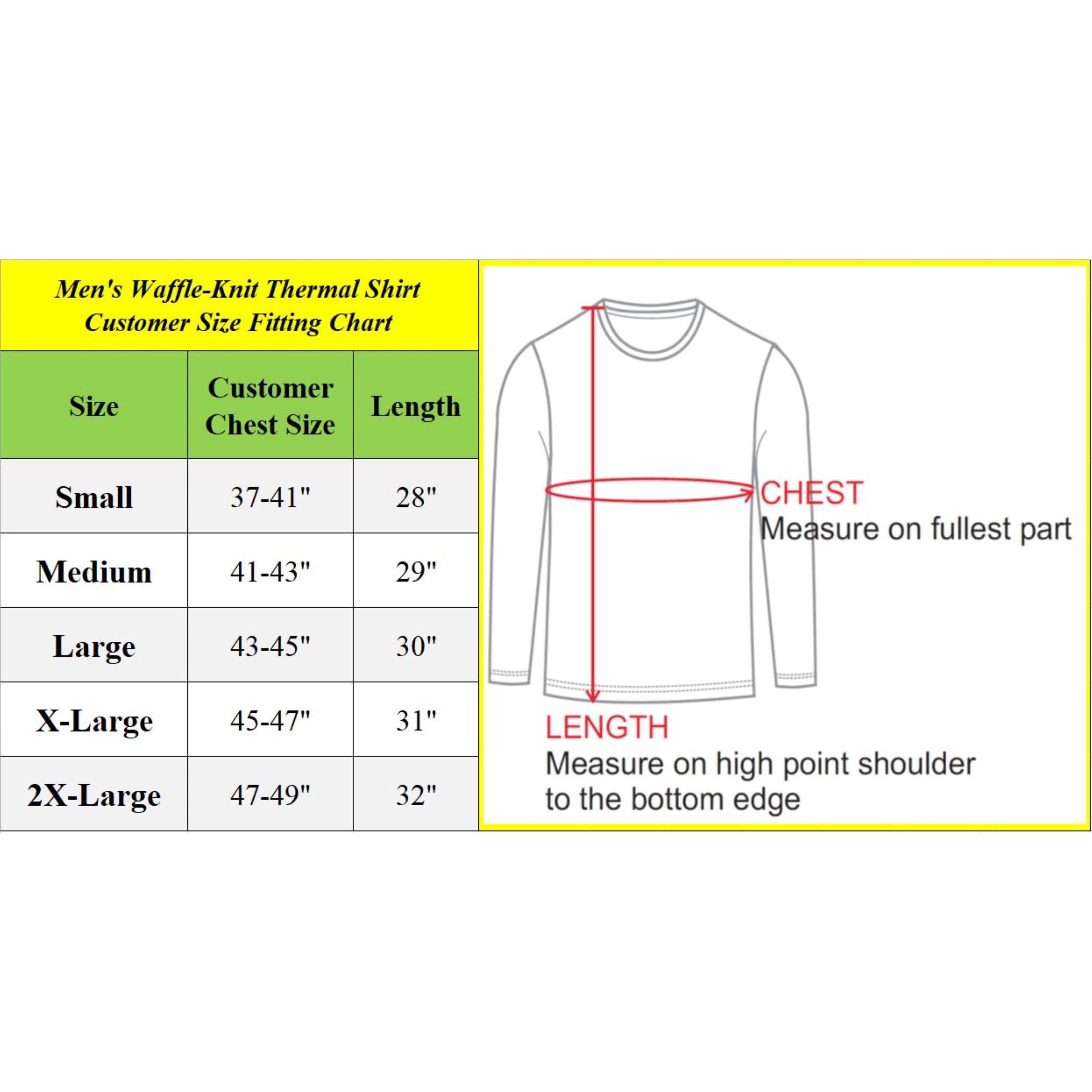 4-Pack: Men's Waffle-Knit Thermal Shirts