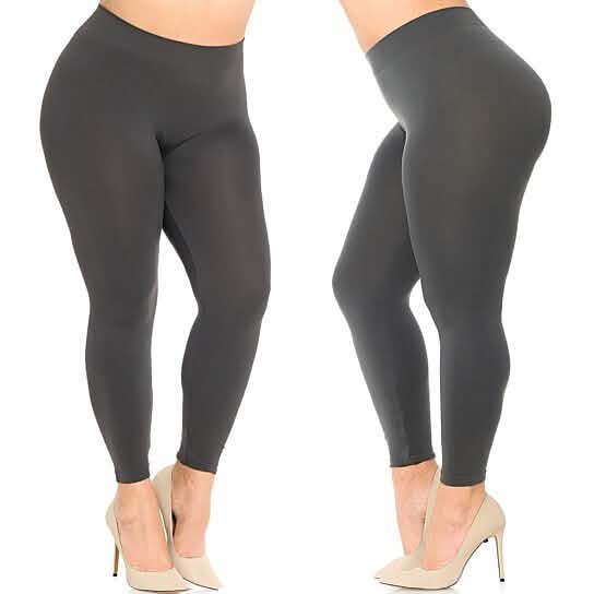 4-Pack: Plus Size Women's Ultra-Soft Stretchy Solid Yoga Leggings