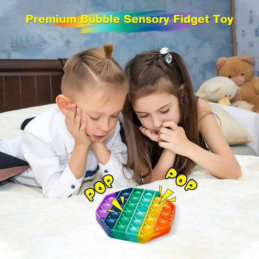 4-Pack: Rainbow Pop-It Bubble Popper