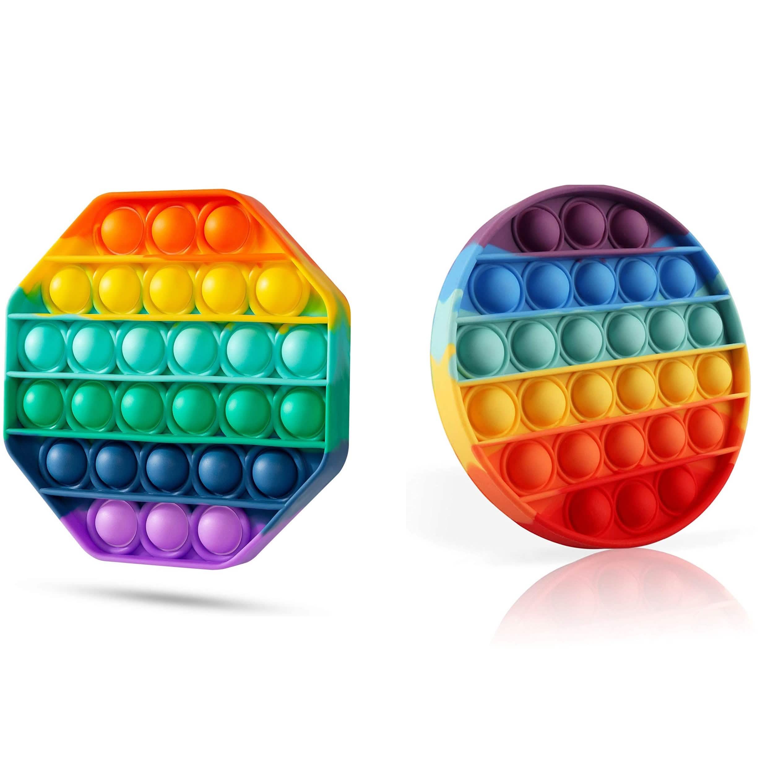 4-Pack: Rainbow Pop-It Bubble Popper