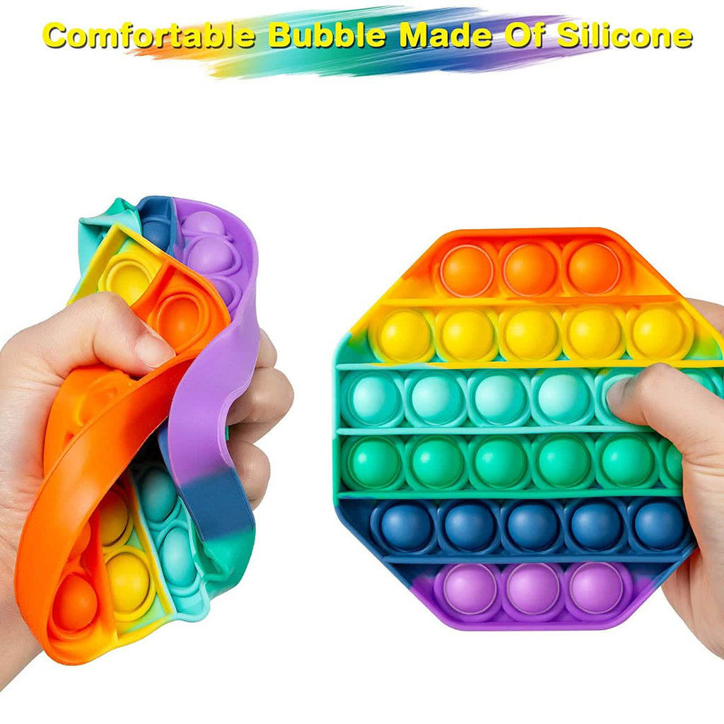 4-Pack: Rainbow Pop-It Bubble Popper