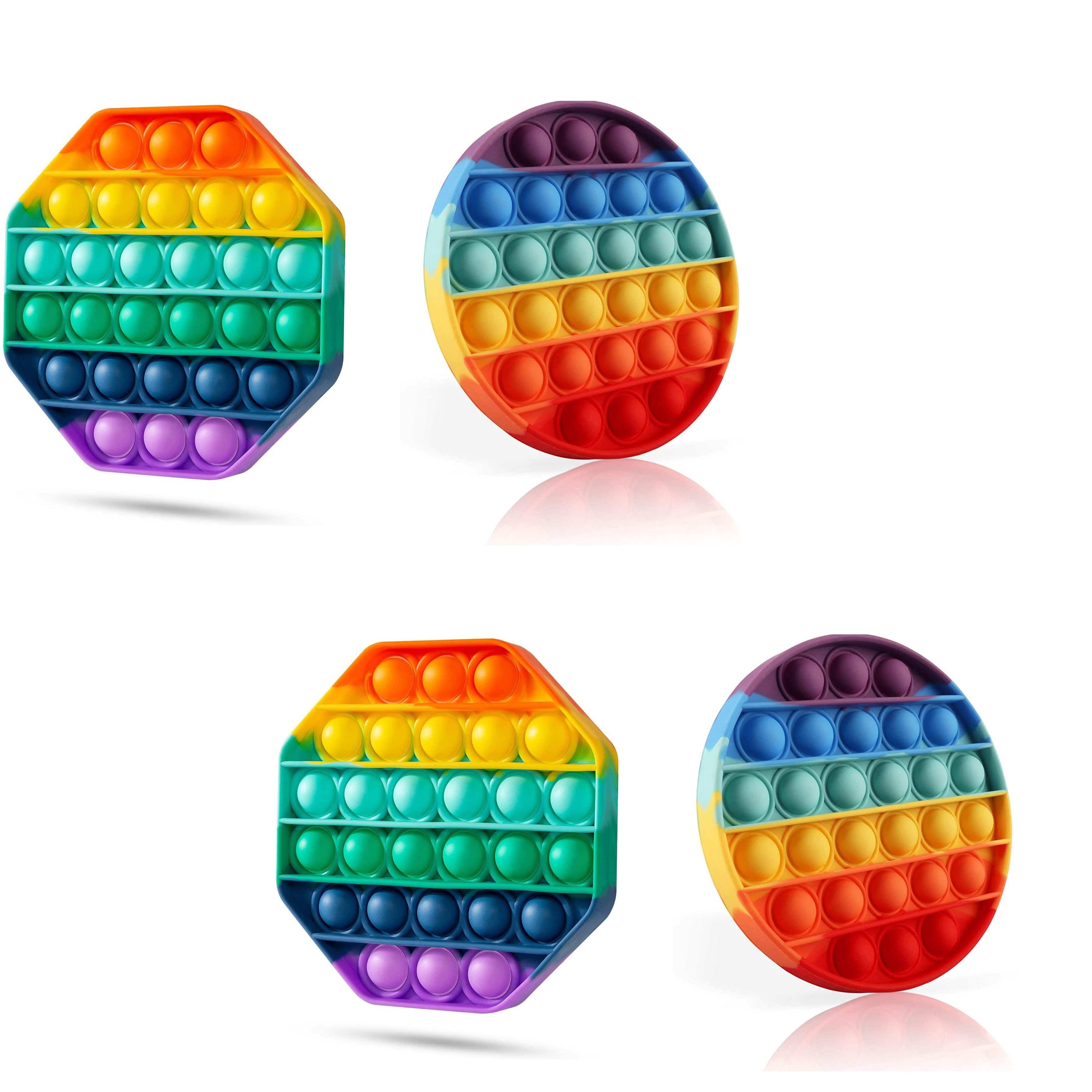 4-Pack: Rainbow Pop-It Bubble Popper