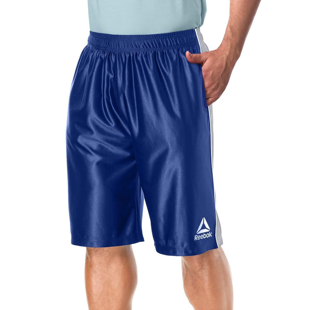 4-Pack: Reebok Men's Two Toned Athletic Performance Dazzle Shorts With Pockets