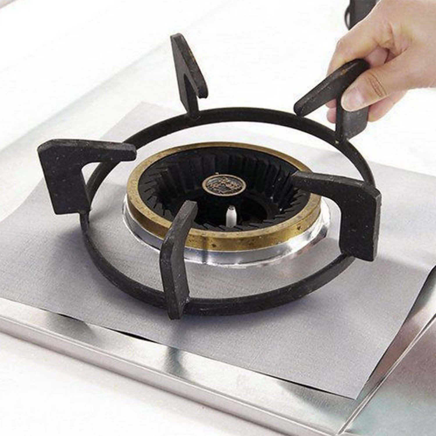 4-Pack: Reusable Nonstick Overtop Burner Protector Liner