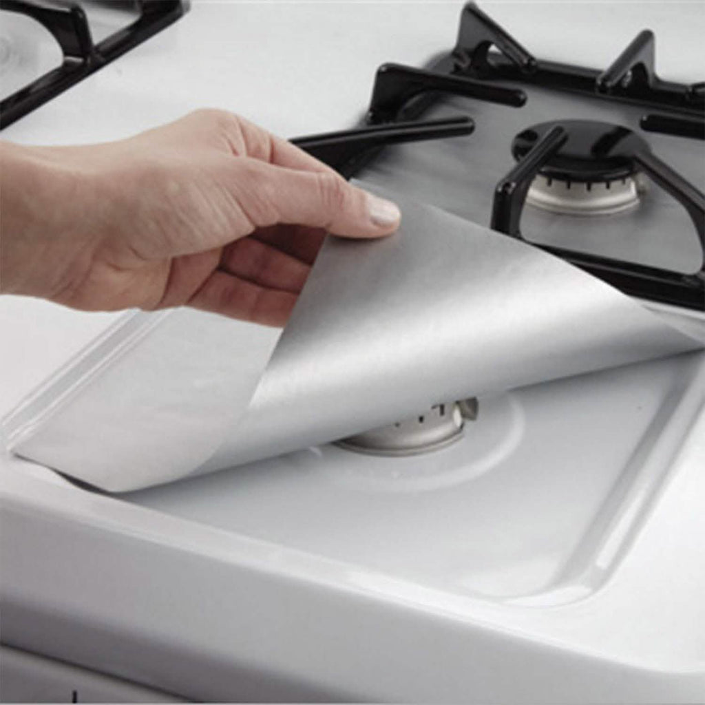 4-Pack: Reusable Nonstick Overtop Burner Protector Liner