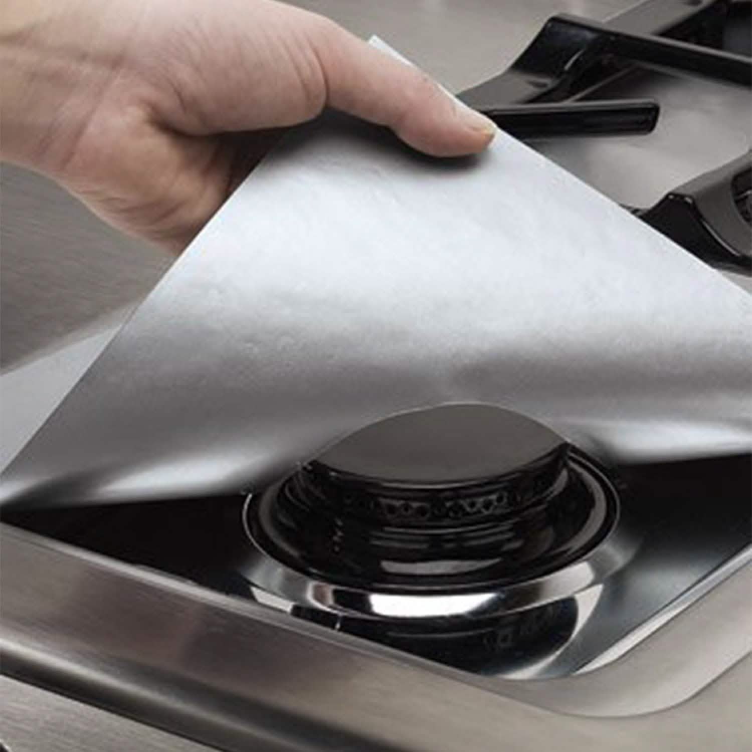 4-Pack: Reusable Nonstick Overtop Burner Protector Liner