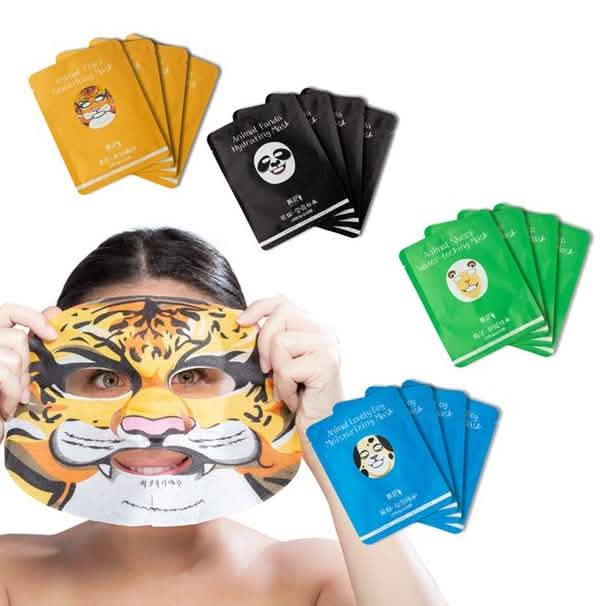 4-Pack: Secret Skin Animal Face Sheet Masks